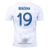 Officiële Voetbalshirt Frankrijk Benzema 19 Uit WK 2022 - Heren